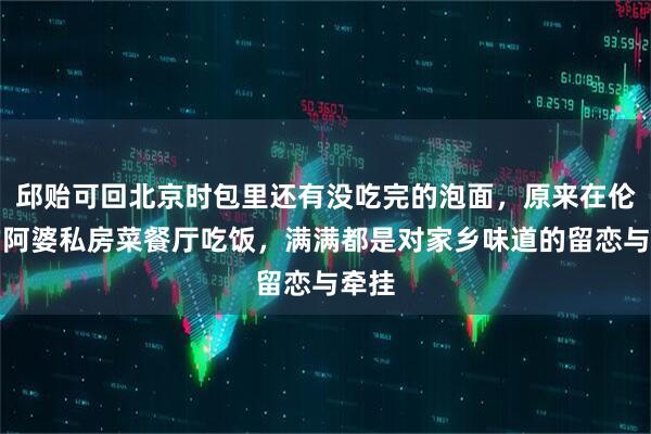 邱贻可回北京时包里还有没吃完的泡面，原来在伦敦的阿婆私房菜餐厅吃饭，满满都是对家乡味道的留恋与牵挂