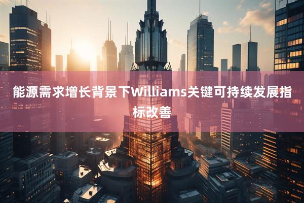 能源需求增长背景下Williams关键可持续发展指标改善